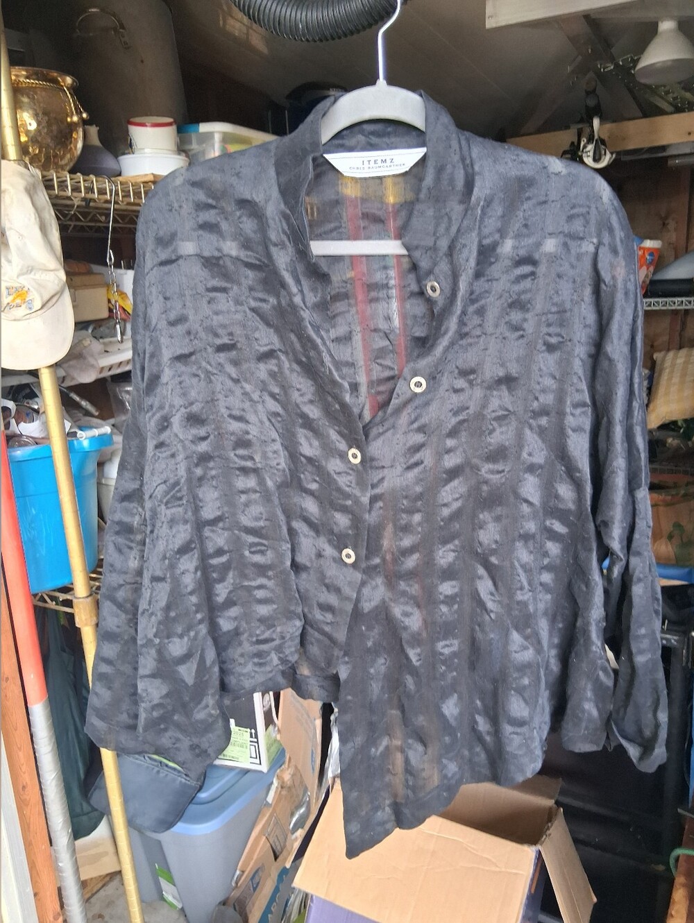 Black Textured Lightweight Men's Jacket